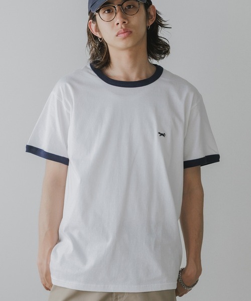 PENNEYS(ぺニーズ)の「【ROOPTOKYO別注】PENNEYS/ペニーズ THE FOX RINGER T-SHIRT ロゴワンポイント リンガーTシャツ 4カラー メンズ 秋物 秋服 2026年秋冬(Tシャツ/カットソー・メンズ・ホワイト系その他/ホワイト系その他3/グレー系その他/ホワイト系その他2・S/L/M/XL)」の2枚目の写真