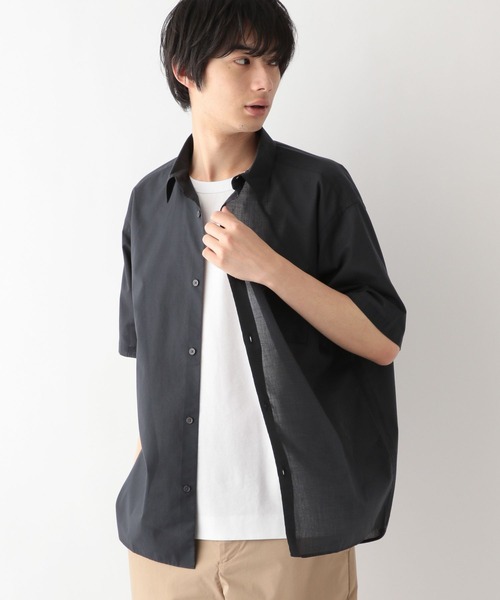 GLOBAL WORK（グローバルワーク）の「快適サマ－シャツ/シアー/287587（シャツ/ブラウス・メンズ・ブラウン/グリーン/アイボリー/ブラック/サックスブルー/ブラック系その他・SMALL/MEDIUM/LARGE/X-LARGE）」の10枚目の写真