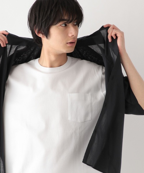 GLOBAL WORK（グローバルワーク）の「快適サマ－シャツ/シアー/287587（シャツ/ブラウス・メンズ・ブラウン/グリーン/アイボリー/ブラック/サックスブルー/ブラック系その他・SMALL/MEDIUM/LARGE/X-LARGE）」の11枚目の写真