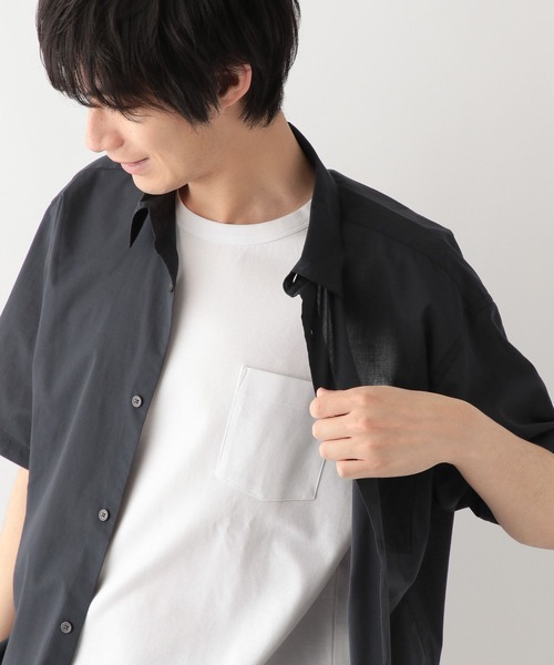 GLOBAL WORK（グローバルワーク）の「快適サマ－シャツ/シアー/287587（シャツ/ブラウス・メンズ・ブラウン/グリーン/アイボリー/ブラック/サックスブルー/ブラック系その他・SMALL/MEDIUM/LARGE/X-LARGE）」の12枚目の写真