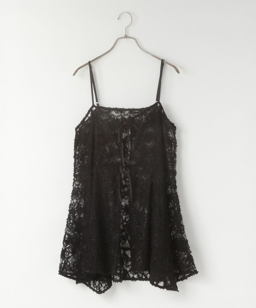 LOWRYS FARM（ローリーズファーム）の「2WAYコットンレースミニワンピース　492572（ワンピース・レディース・ブラック/アイボリー/ホワイト系その他/ブラック系その他・FREE）」の4枚目の写真