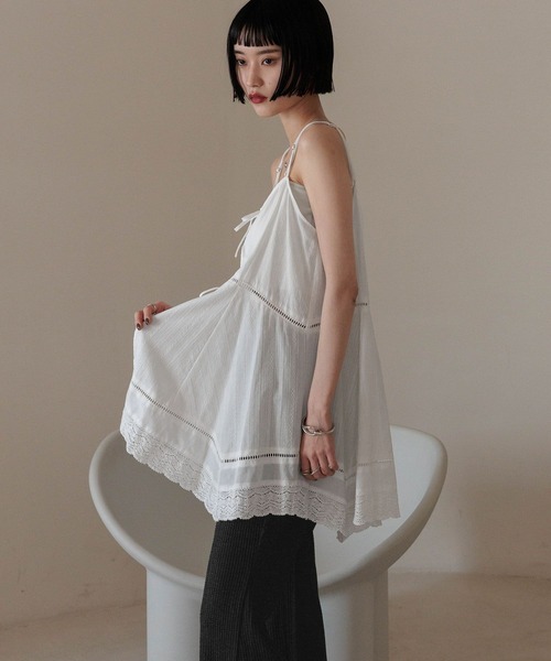 LOWRYS FARM（ローリーズファーム）の「2WAYコットンレースミニワンピース　492572（ワンピース・レディース・ブラック/アイボリー/ホワイト系その他/ブラック系その他・FREE）」の10枚目の写真