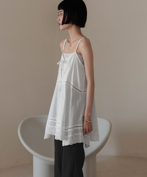 LOWRYS FARM（ローリーズファーム）の「2WAYコットンレースミニワンピース　492572（ワンピース・レディース・ブラック/アイボリー/ホワイト系その他/ブラック系その他・FREE）」の11枚目の写真