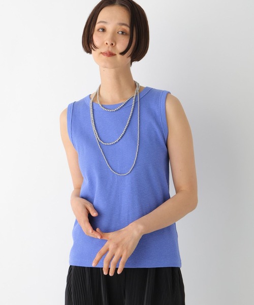 LEPSIM（レプシィム）の「スラブリブタンク2　242857（Tシャツ/カットソー・レディース・ブラック/レッド/ブルーパープル/アイボリー/ブルー/ブルー系その他・FREE）」の6枚目の写真