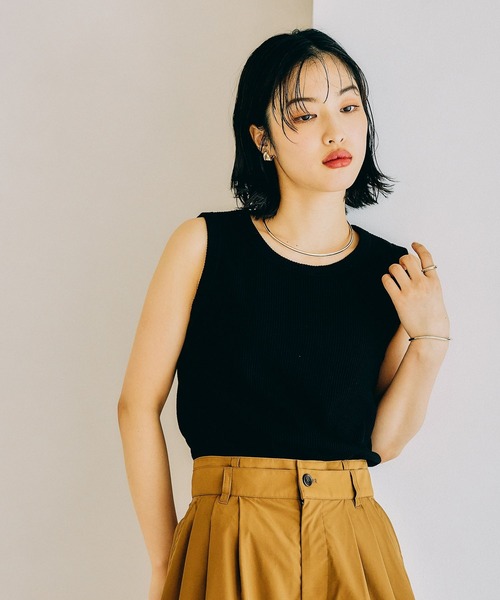 LEPSIM（レプシィム）の「スラブリブタンク2　242857（Tシャツ/カットソー・レディース・ブラック/レッド/ブルーパープル/アイボリー/ブルー/ブルー系その他・FREE）」の15枚目の写真