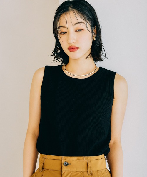 LEPSIM（レプシィム）の「スラブリブタンク2　242857（Tシャツ/カットソー・レディース・ブラック/レッド/ブルーパープル/アイボリー/ブルー/ブルー系その他・FREE）」の16枚目の写真