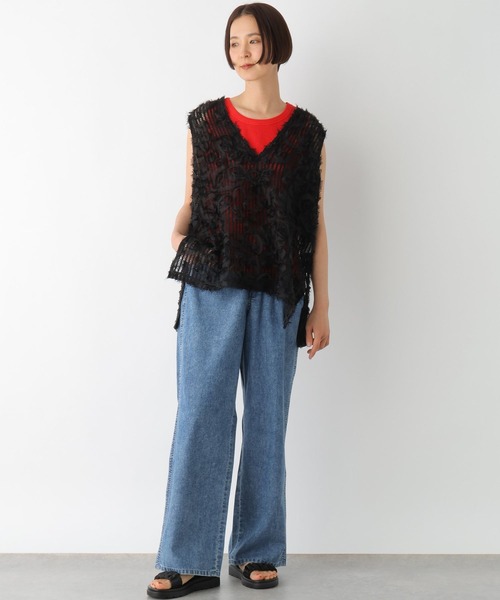 LEPSIM（レプシィム）の「スラブリブタンク2　242857（Tシャツ/カットソー・レディース・ブラック/レッド/ブルーパープル/アイボリー/ブルー/ブルー系その他・FREE）」の22枚目の写真