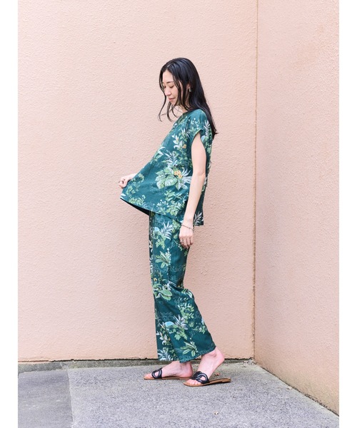 DOLLUPOOPS(ドールアップウップス)の「リーフプリントパンツ(その他パンツ・レディース・チャコールグレー/オフホワイト/グリーン・38)」の15枚目の写真