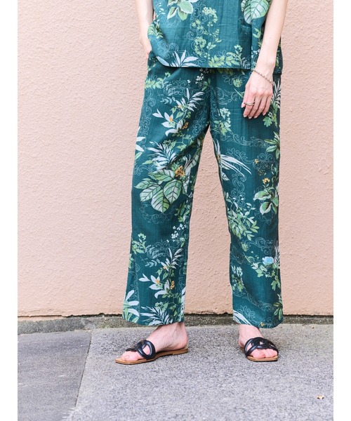 DOLLUPOOPS(ドールアップウップス)の「リーフプリントパンツ(その他パンツ・レディース・チャコールグレー/オフホワイト/グリーン・38)」の6枚目の写真