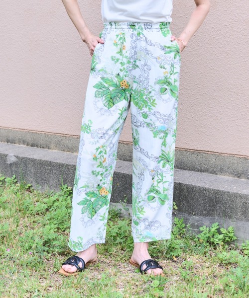 【hoss intropia】リーフプリントパンツ セール】【ZOZO限定!!!】リーフプリントパンツ（その他パンツ