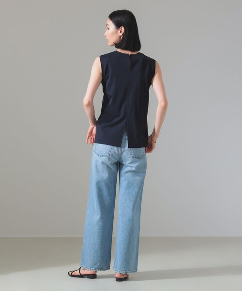 フロントリボン ノースリーブ プルオーバー（Tシャツ/カットソー