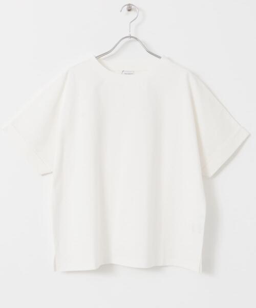 URBAN RESEARCH DOORS（アーバンリサーチドアーズ）の「『UR TECH』コットンロールスリーブプルオーバー（Tシャツ/カットソー・レディース・イエロー/ホワイト系その他/オフホワイト/ブルー・MEDIUM）」の10枚目の写真