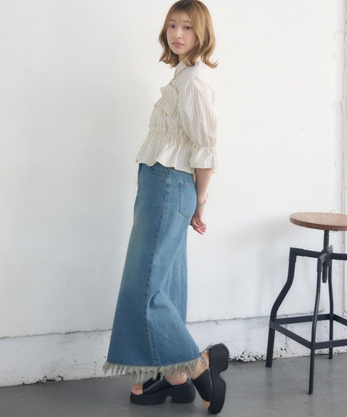 RETRO GIRL（レトロガール）の「フリルギャザーSH（シャツ/ブラウス・レディース・ホワイト系その他/ブルー系その他/イエロー系その他・FREE）」の11枚目の写真