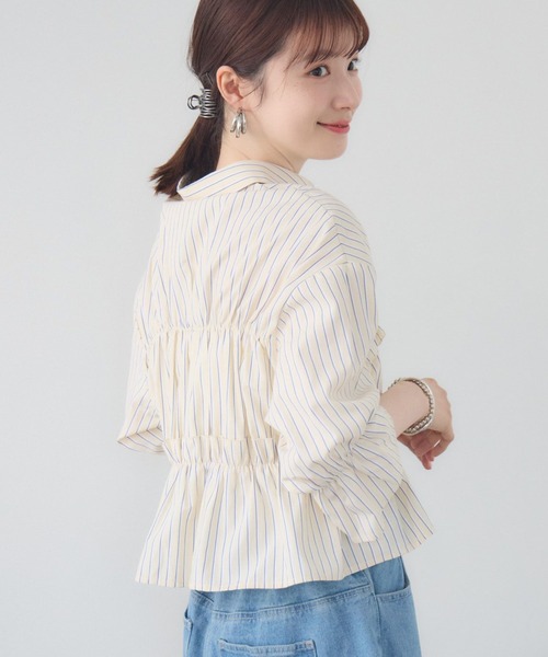 RETRO GIRL（レトロガール）の「フリルギャザーSH（シャツ/ブラウス・レディース・ホワイト系その他/ブルー系その他/イエロー系その他・FREE）」の5枚目の写真