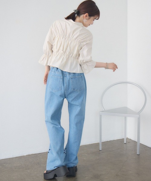 RETRO GIRL（レトロガール）の「フリルギャザーSH（シャツ/ブラウス・レディース・ホワイト系その他/ブルー系その他/イエロー系その他・FREE）」の8枚目の写真