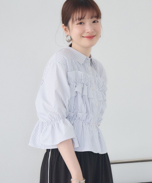 RETRO GIRL（レトロガール）の「フリルギャザーSH（シャツ/ブラウス・レディース・ホワイト系その他/ブルー系その他/イエロー系その他・FREE）」の13枚目の写真