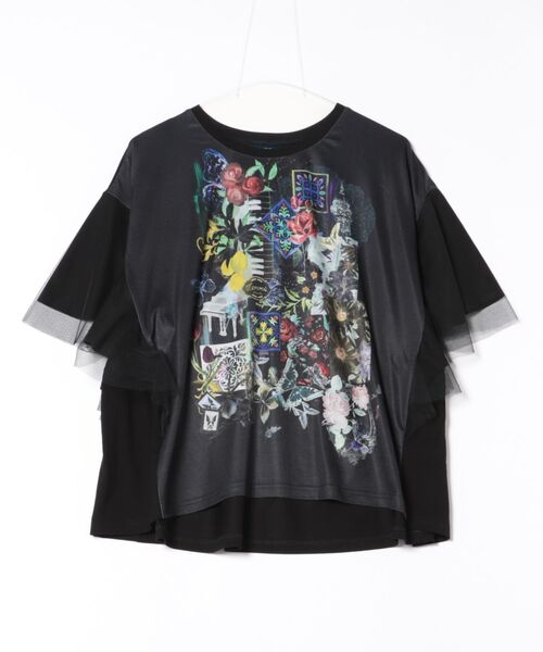 セール】552217：シチリアコラージュ チュール重ね袖プル
