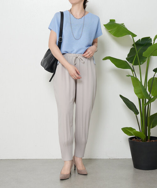 Jena espace merveilleux（ジェナ　エスパスメルヴェイユ）の「裾プリーツジョガーパンツ（その他パンツ・レディース・グレー/ブラック・FREE）」の19枚目の写真