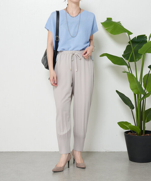 Jena espace merveilleux（ジェナ　エスパスメルヴェイユ）の「裾プリーツジョガーパンツ（その他パンツ・レディース・グレー/ブラック・FREE）」の20枚目の写真