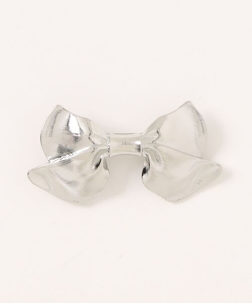 Fun & Daily（ファンアンドデイリー）の「F&D : メタルリボンバレッタ（バレッタ/ヘアクリップ・レディース・シルバー/ゴールド・FREE）」の5枚目の写真