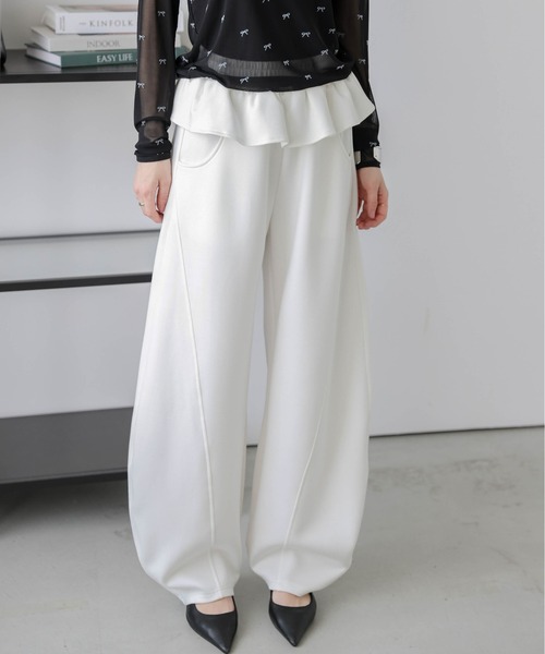 ウエストフリルスウェットパンツ Waist Ruffle Sweatpants/ウエストフリルスウェットパンツ