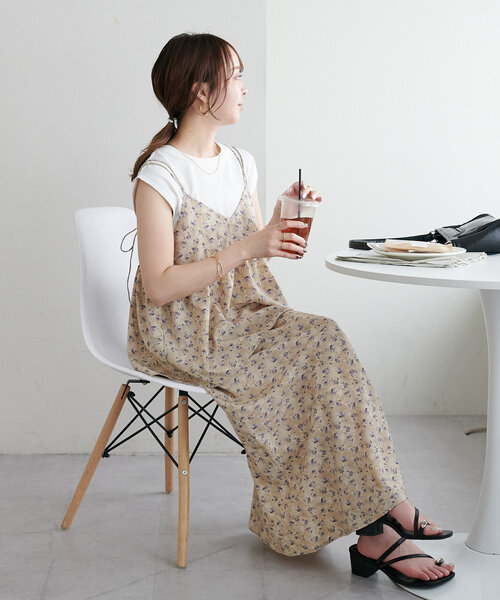 Rosemary☆チャコット　社交ダンス スカート M ベージュ 花柄 セール】花柄フレアスカート（スカート）｜DISCOAT（ディスコート）の