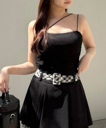 ROYAL PARTY | パット付ギャザーチュールレイヤードキャミソール(キャミソール)