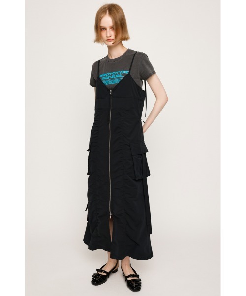 SLY FRONT ZIP GATHER CAMI ワンピース SLY | FRONT ZIP GATHER CAMI ワンピース (ワンピース(ロング