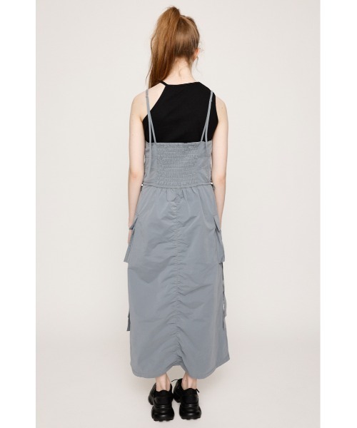 FRONT ZIP GATHER CAMI OP フロント ジップ ギャザー キャミ