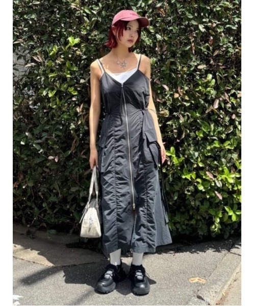 ワンピース SLY FRONT ZIP GATHER CAMI OP SLY ワンピース FRONT ZIP GATHER CAMI OP フロント ジップ