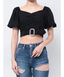 GYDA | bijou バックルブラウス(シャツ/ブラウス)