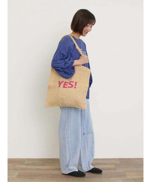 Samansa Mos2（サマンサ モスモス）の「ロゴジュートトートバッグ（ハンドバッグ・レディース・ピンク/ブラウン・F）」の7枚目の写真