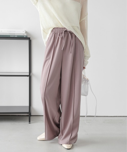 La-gemme（ラジェム）の「ストレッチ ワイドイージーパンツ（その他パンツ・レディース・ブラウン/ピンク/ベージュ/ブラック・フリー）」の4枚目の写真