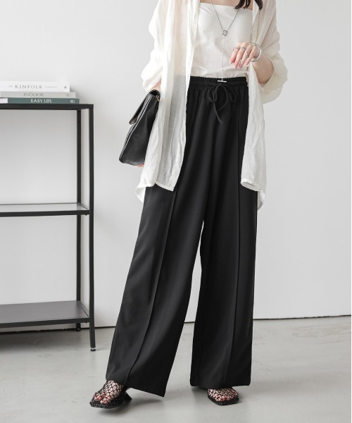 La-gemme（ラジェム）の「ストレッチ ワイドイージーパンツ（その他パンツ・レディース・ブラウン/ピンク/ベージュ/ブラック・フリー）」の16枚目の写真