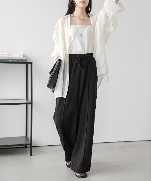 La-gemme（ラジェム）の「ストレッチ ワイドイージーパンツ（その他パンツ・レディース・ブラウン/ピンク/ベージュ/ブラック・フリー）」の17枚目の写真