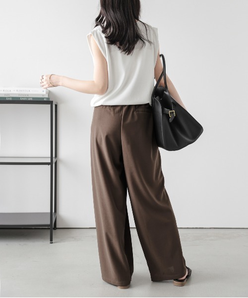 La-gemme（ラジェム）の「ストレッチ ワイドイージーパンツ（その他パンツ・レディース・ブラウン/ピンク/ベージュ/ブラック・フリー）」の21枚目の写真