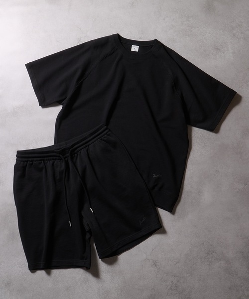 NUMBER (N)INE(io[iC)FIRM COTTON RAGLAN SHORT SLEEVE SWEATSHIRT / EASY SHORTS 2-PIECE SET / t@[ Rbg O V[gX[u XEFbg & C[W[ V[c 2s[X ZbgAbv(ZbgAbv)