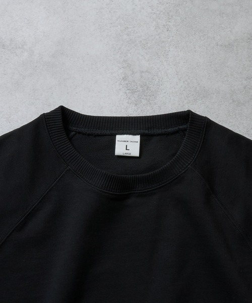NUMBER (N)INE(ナンバーナイン)の「FIRM COTTON LIGHT SHORT PILE RAGLAN SHORT SLEEVE SWEATSHIRT / EASY SHORTS 2-PIECE SET / ファーム コットン ライト ミニ裏毛 ラグラン ショートスリーブ スウェット & イージー ショーツ 2ピース セットアップ(セットアップ・メンズ・トップグレー/ブラック/ブラック×ホワイト・M/L/XL)」の6枚目の写真