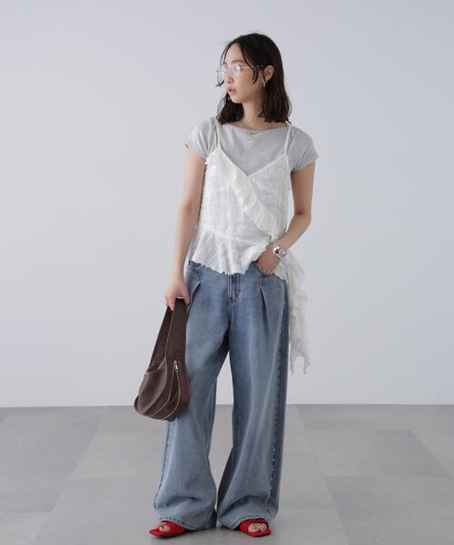 FREE'S MART(フリーズマート)の「◆ワンポイント刺繍ボートネックカットソー(Tシャツ/カットソー・レディース・ネイビー/グレー系その他/ブラック系その他・FREE)」の15枚目の写真