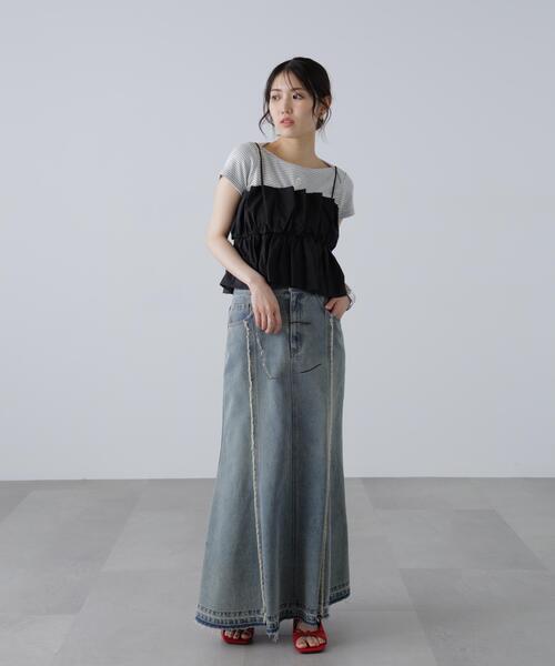FREE'S MART(フリーズマート)の「◆ワンポイント刺繍ボートネックカットソー(Tシャツ/カットソー・レディース・ネイビー/グレー系その他/ブラック系その他・FREE)」の14枚目の写真