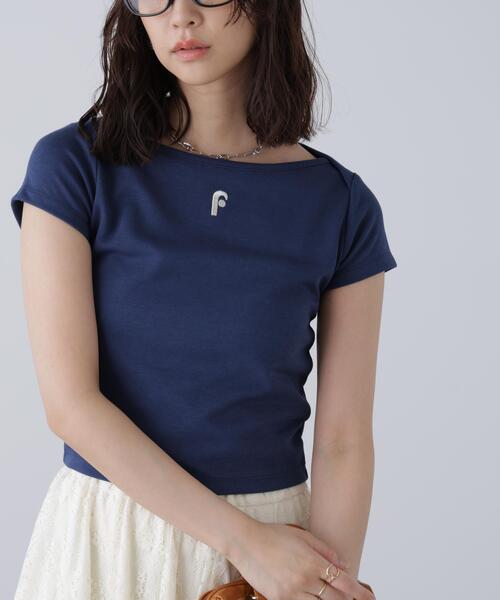 FREE'S MART(フリーズマート)の「◆ワンポイント刺繍ボートネックカットソー(Tシャツ/カットソー・レディース・ネイビー/グレー系その他/ブラック系その他・FREE)」の11枚目の写真
