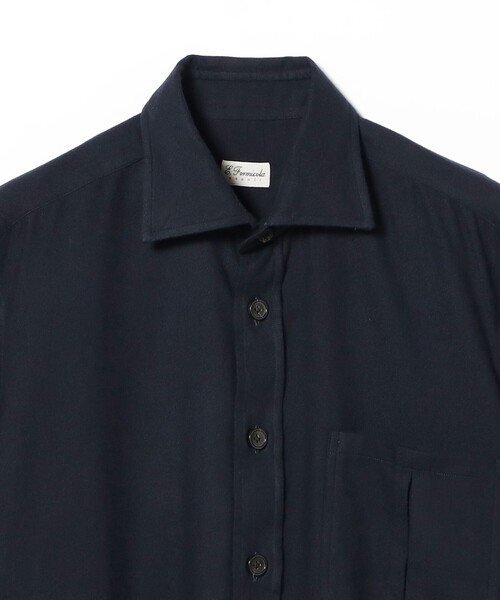 BEAMS F（ビームスエフ）の「ERRICO FORMICOLA / GIANNI コットンフランネル バックプリーツ シャツ（シャツ/ブラウス・メンズ・ネイビー・38/37/39/40/41/42）」の3枚目の写真