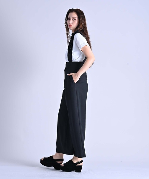 RAW FUDGE（ローファッジ）の「フリルサスペンダーパンツ（その他パンツ・レディース・チャコールグレー/ブラック・M）」の4枚目の写真