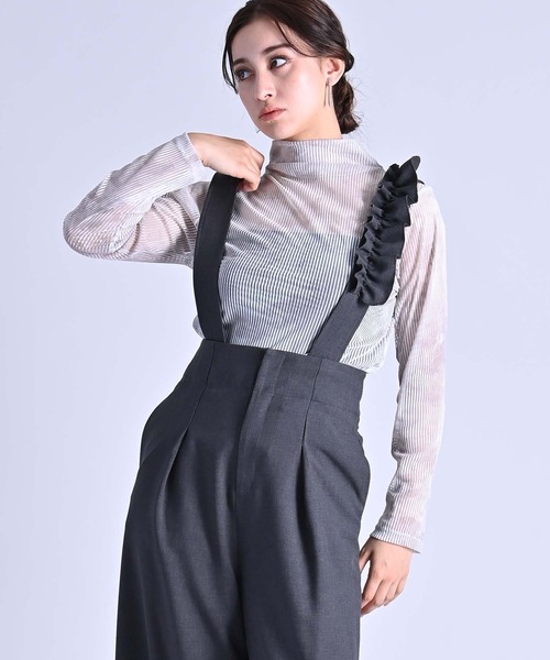 RAW FUDGE（ローファッジ）の「フリルサスペンダーパンツ（その他パンツ・レディース・チャコールグレー/ブラック・M）」の14枚目の写真