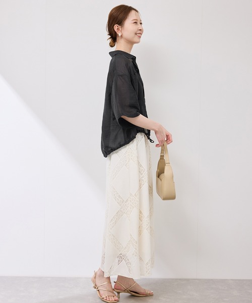 emur/エミュール】シアーリネンタンブラーシャツ（シャツ/ブラウス