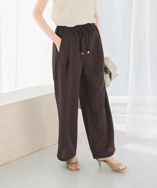 URBAN RESEARCH ROSSO WOMEN（アーバンリサーチ　ロッソ）の「『UR TECH DRYLUXE』イージードロストパンツ（その他パンツ・レディース・ライトカーキ/ダークブラウン・36/38）」の15枚目の写真