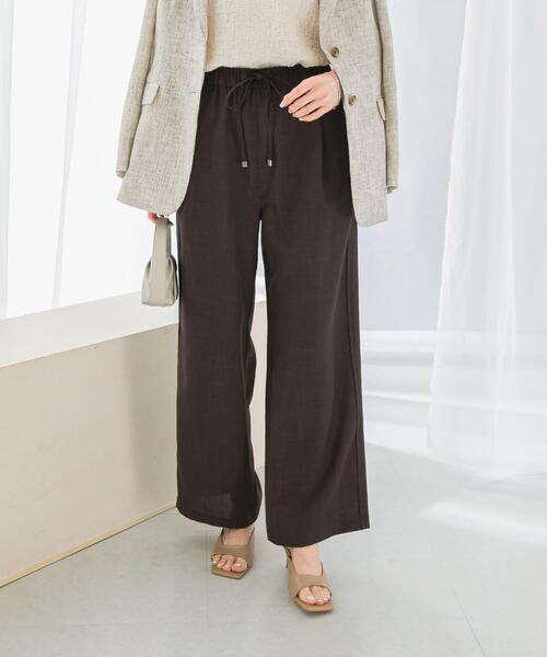 URBAN RESEARCH ROSSO WOMEN（アーバンリサーチ　ロッソ）の「『UR TECH DRYLUXE』イージードロストパンツ（その他パンツ・レディース・ライトカーキ/ダークブラウン・36/38）」の19枚目の写真