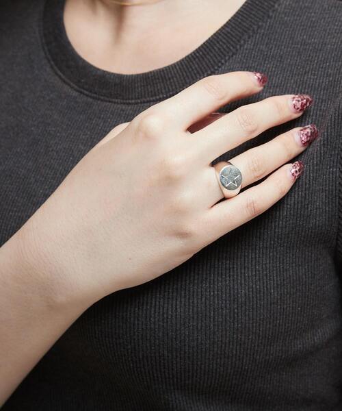 SILVER925】ROUND STAR☆ SIGNET RING（リング）｜CONVERSE