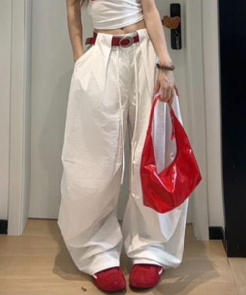 MONO8(モノハチ)の「タックデザインワイドボリュームパン(その他パンツ・レディース・オフホワイト・M/L)」の7枚目の写真