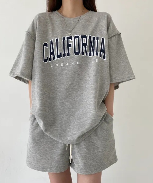 NEW GENTLEMAN(ニュージェントルマン)の「【2点SET】CALIFORNIA セットアップ T&ショーツ(Tシャツ/カットソー・メンズ・ライトグレー/ブラック/グレー・M/L/XL)」の17枚目の写真